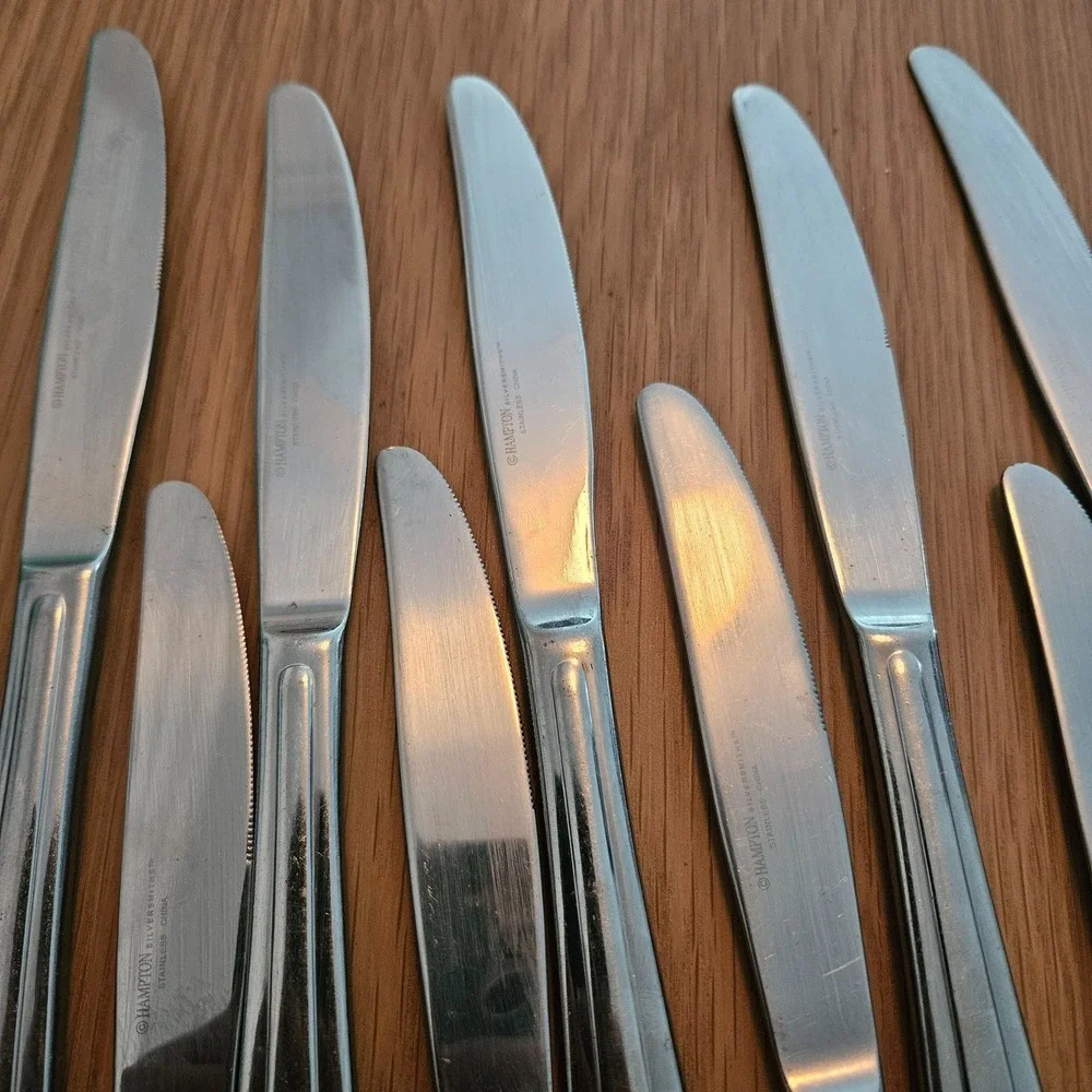 Set‎ (10) Hampton Silversmiths  Central Pattern Stainless Dinner Knives 9